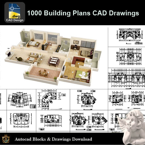 ★【1000 Building Layout Design CAD Drawings Bundle】