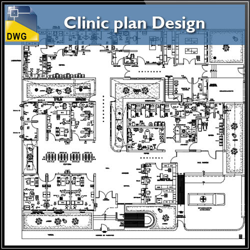 【Architecture CAD Projects】@Clinic plan Design DWG