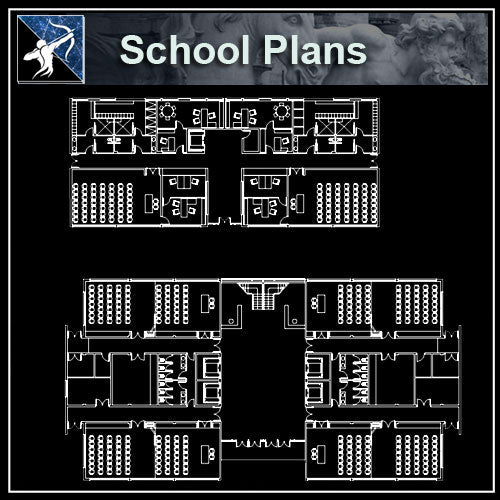 【Architecture CAD Projects】Schools,University Design CAD Blocks,Plans,Layout