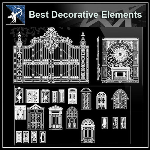 ★【OVER 500+ NEOCLASSICAL INTERIORS DECOR, DECORATIVE ELEMENTS-FRAME,PATTERN,BORDER,DOOR,WINDOWS,CABINET,LATTICE,CEILING,PAVING】