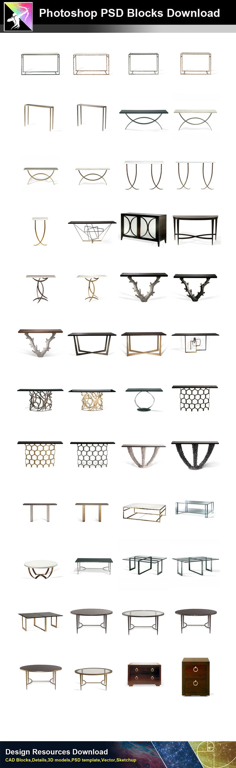 【Photoshop PSD Blocks】Furniture PSD Blocks