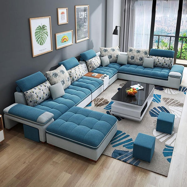 Customized high quality living room furniture living room sofa set fab