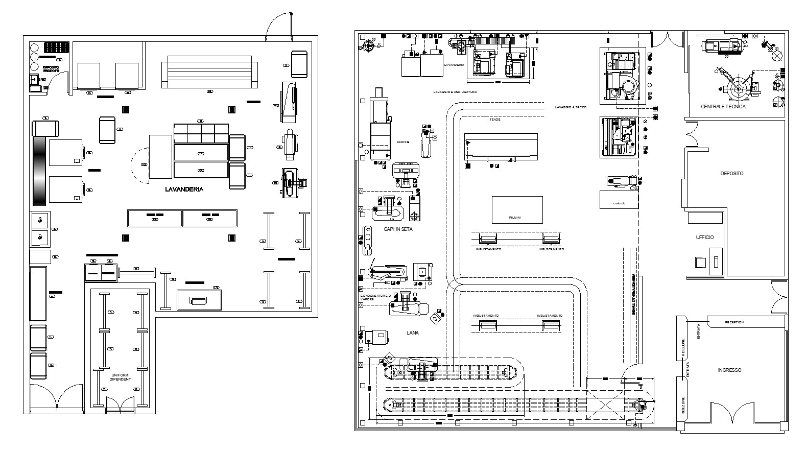 Laundry CAD plan CAD Blocks