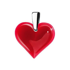 Lalique Red Heart Pendant