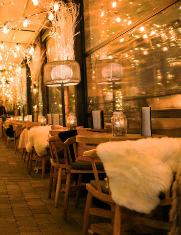 sheepskin throw on chair