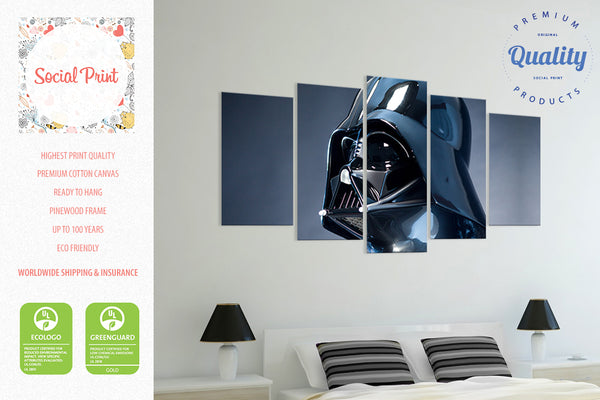 Wonen Haalbaar En team LARGE Star Wars Darth Vader, Canvas Print Set, 5 Panels, Ready to Hang -  SocialPrint