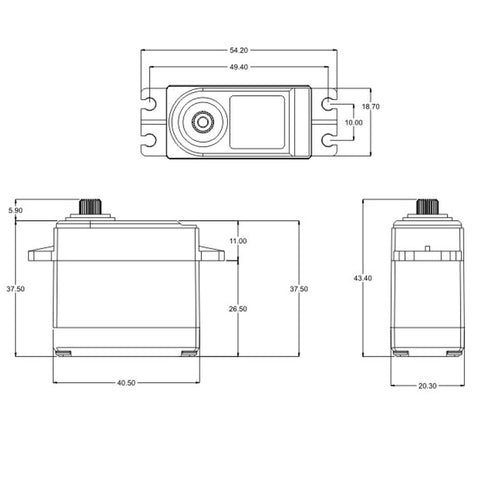 SRT SERVO DIMENSIONS