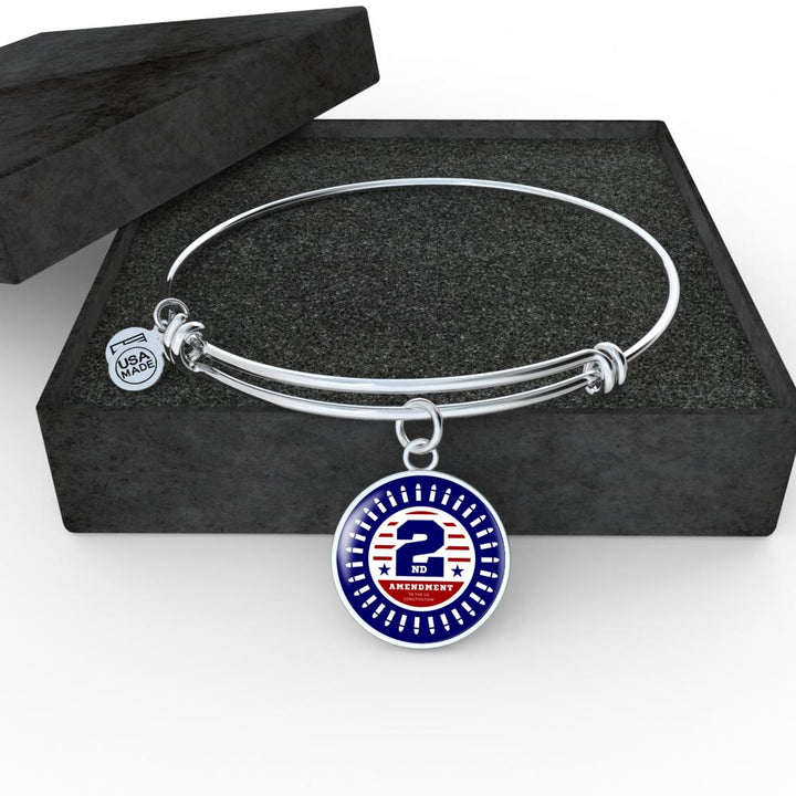 2nd Amendment Circle Pendant Bangle