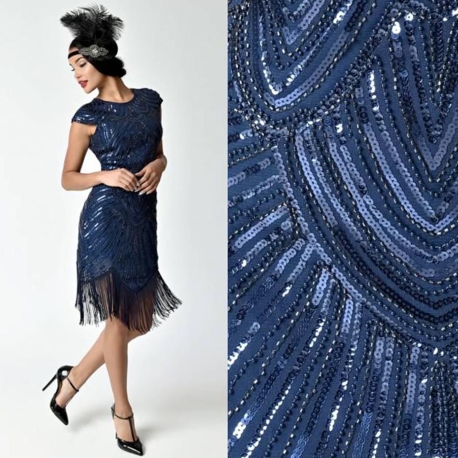 navy flapper dress