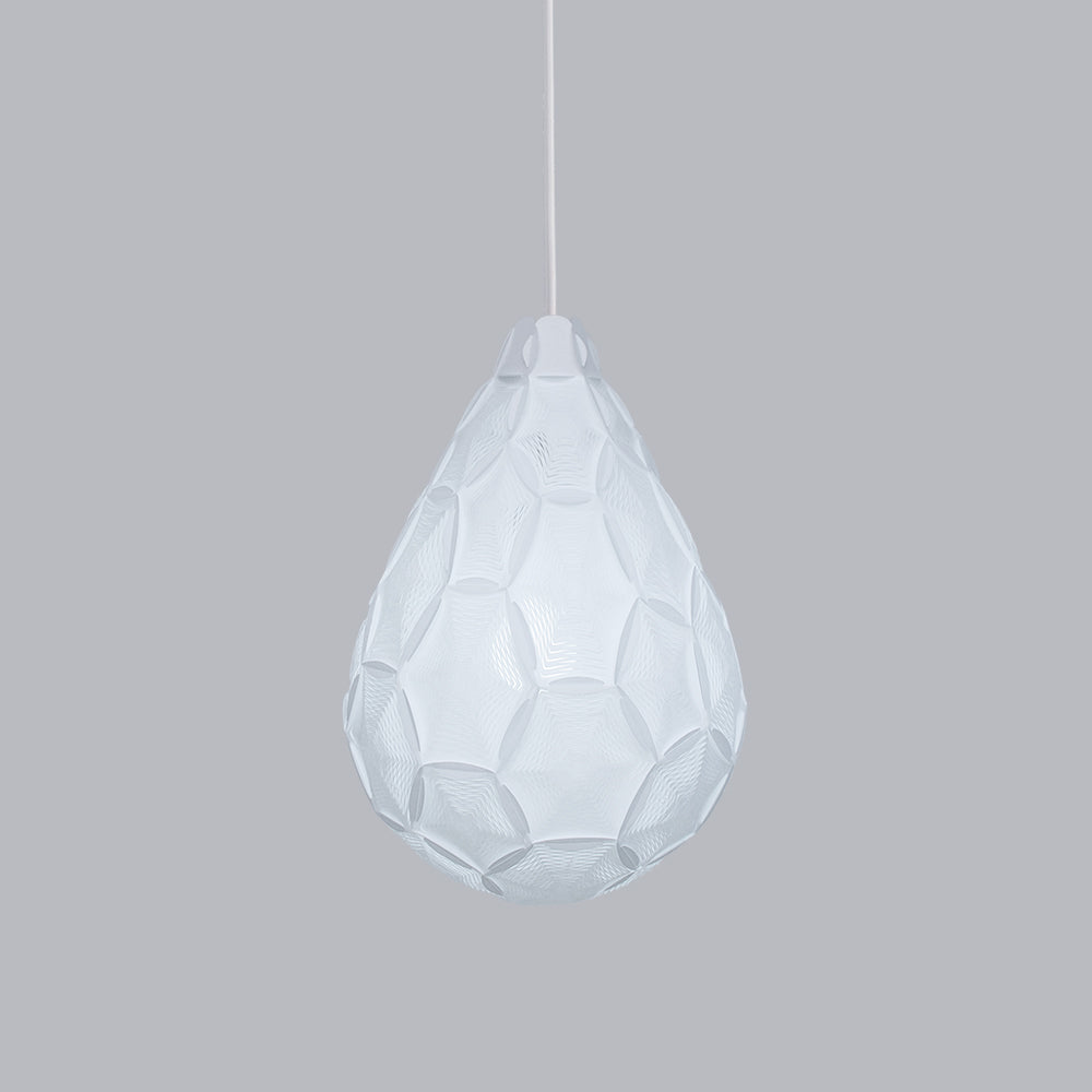 white teardrop pendant light