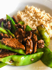 Beef and Snow Pea Stir Fry - Garden to Table - Farm to Table - Madison, Wisconsin - Midwest raised Beef - Beef Farm 