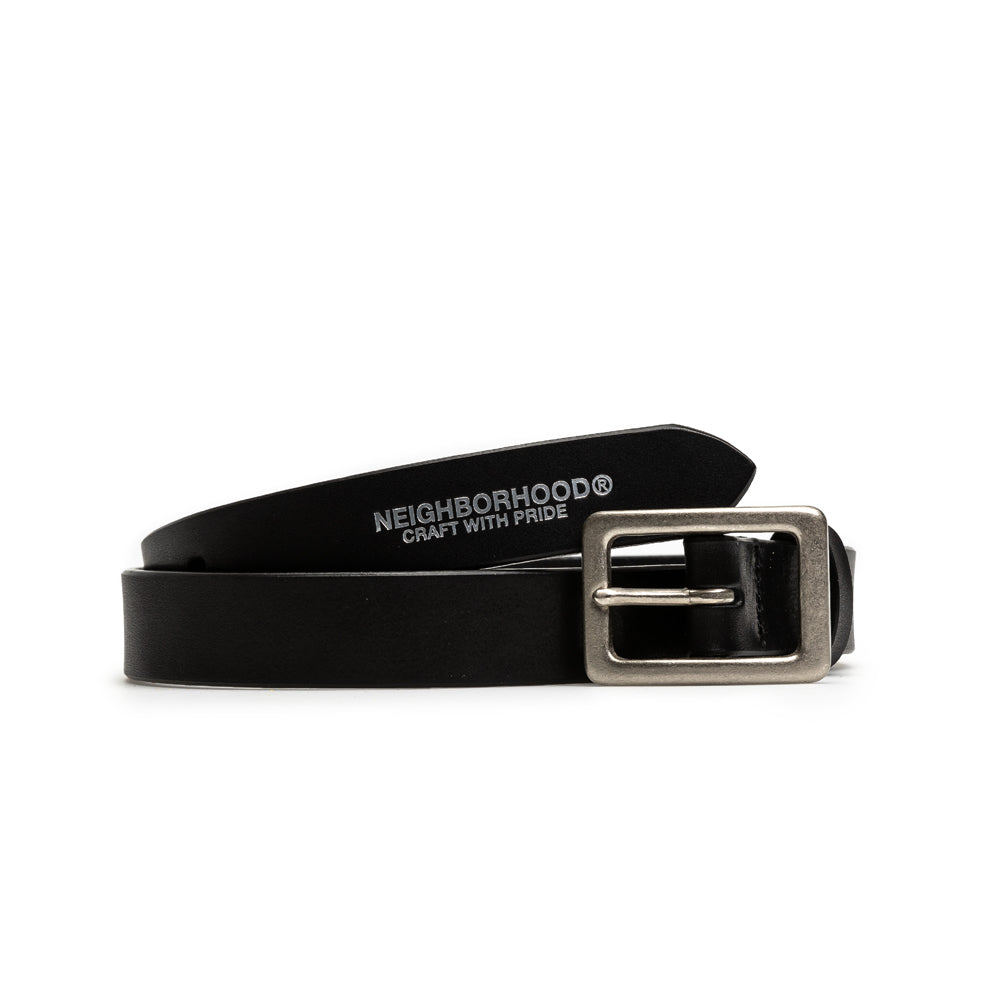 Leather Plain Belt | Black