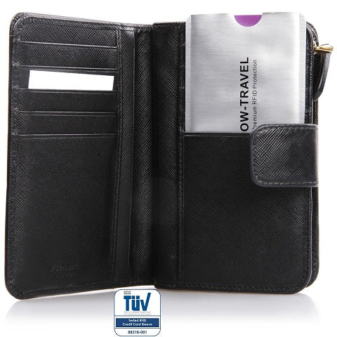 OW Travel RFID Blocking Credit Card Protector Sleeves Contactless Card Protection Holders Identity Theft Protection - Credit Card Sleeve Silver - Easily Slide Without Taking Up Space to Wallet