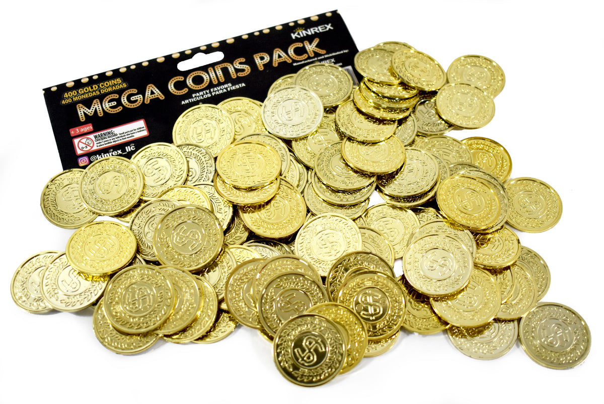 Plastic Gold Coins - 400 Count