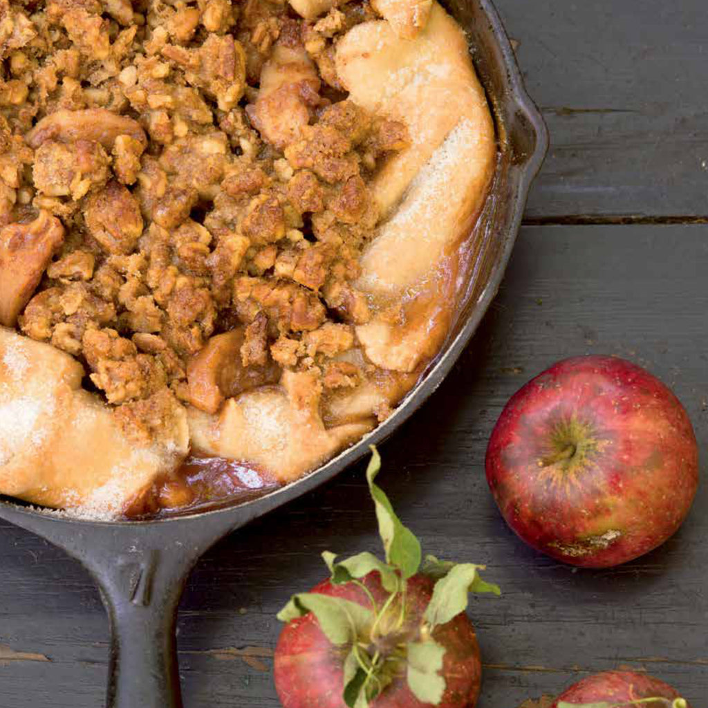 Apple Pie in Black Frying Pan