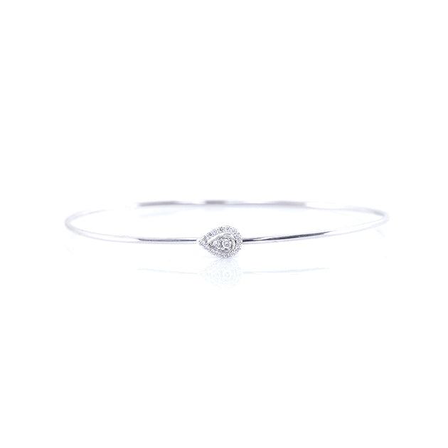 pear shaped diamond bangle