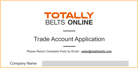 Totally Belts Credit Account Application