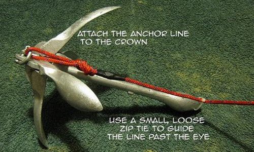 Grapnel Anchor Zip Tie Retrieval Method
