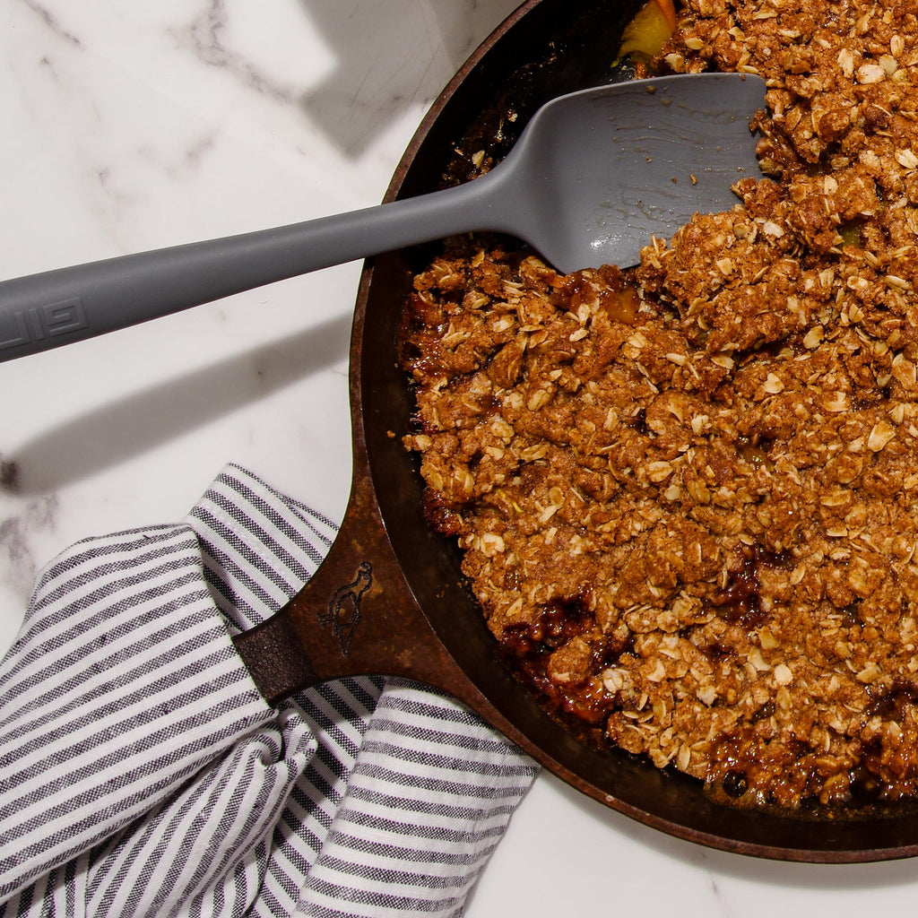 Iron Skillet Peach Crisp Crumble