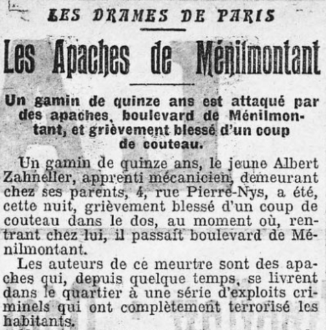 Les Apaches de Ménilmontant