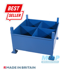 Metal/Steel Stillage (Pallet) with Solid Sides and Removable Partitions