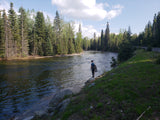 Fly Fishing on a river near McCall Idaho