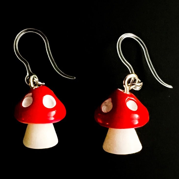 Fairy Tale Mushroom Earrings (Dangles)