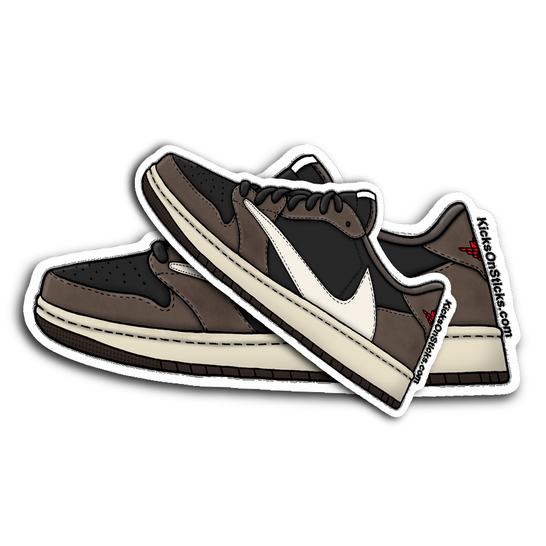 Personally magazine Minimize Jordan 1 Low "Travis Scott" Sneaker Sticker