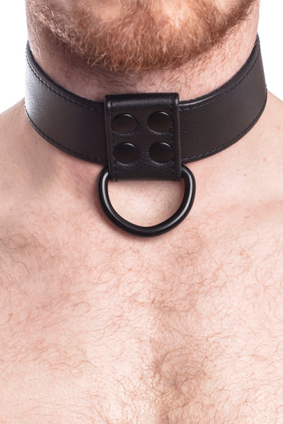 9 Ring Black Leather Bondage Belt – DeadRockers