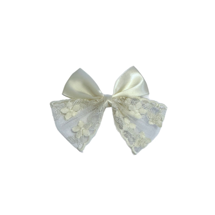 Francesca Lace Bow- Off White