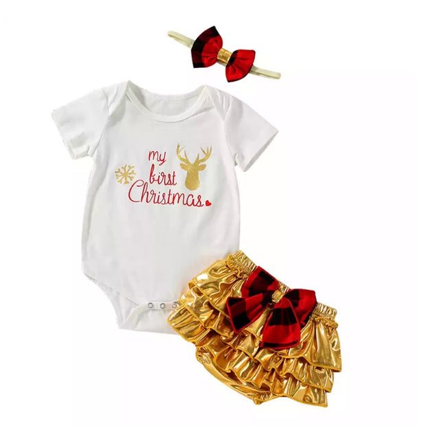 First Christmas Ruffle Set