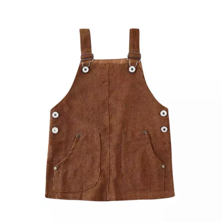 Marla Overall Dress- Coffee