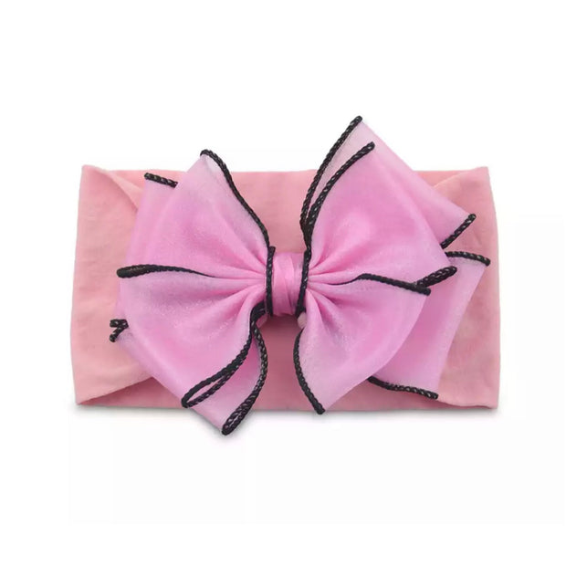 Izzy Bow Headband- Deep Pink