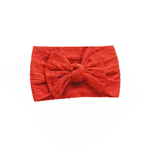 Gabby Bow Headband- Burnt Orange