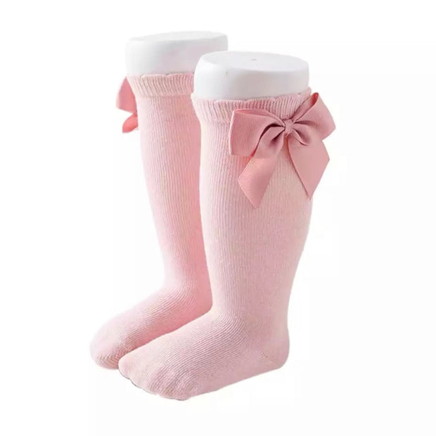 Eva Bow Socks- Musk Pink