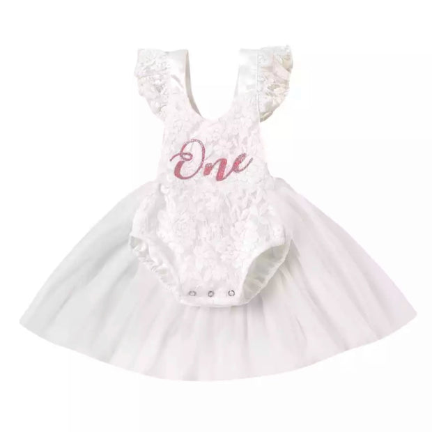 Diva Lux Birthday Onesie - White