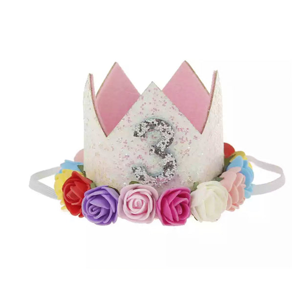 Ultimate 3rd Birthday Crown - White Rainbow