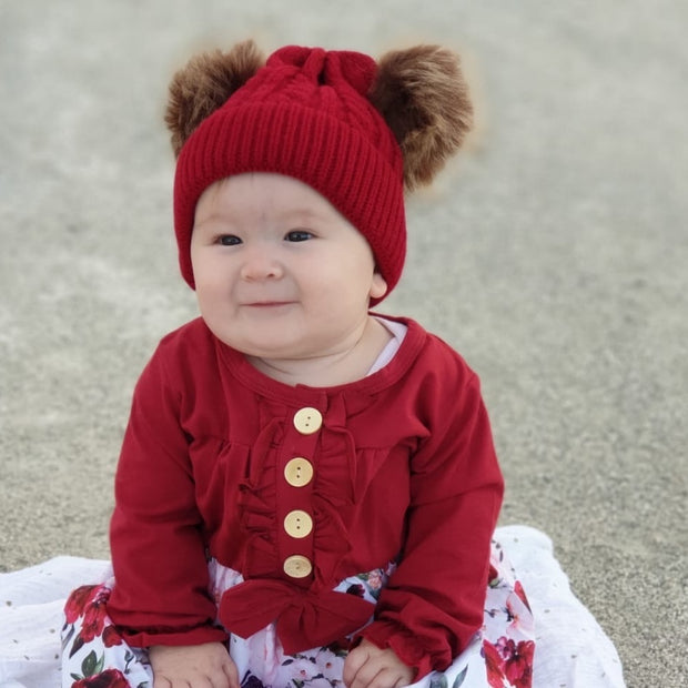 Pompom Beanie - Deep Red - SEO Optimizer Test