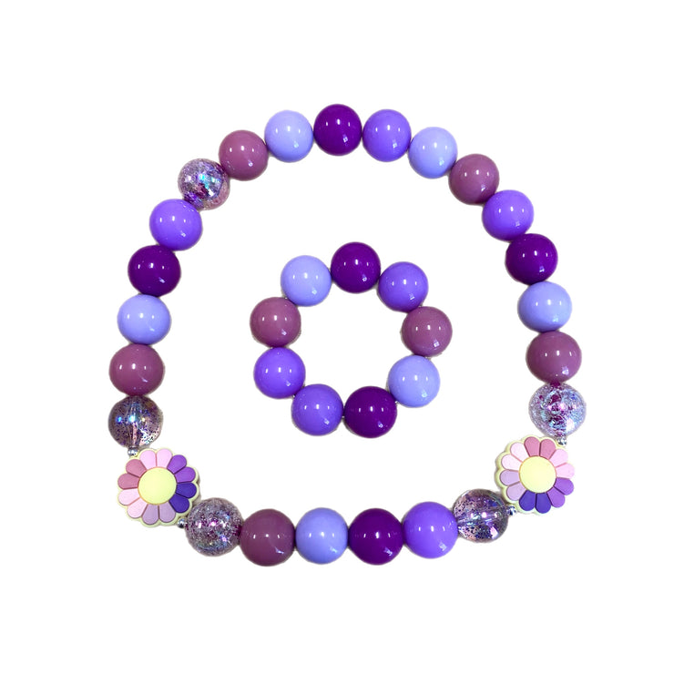 BB Bead Set- Purple Crazy Daisy