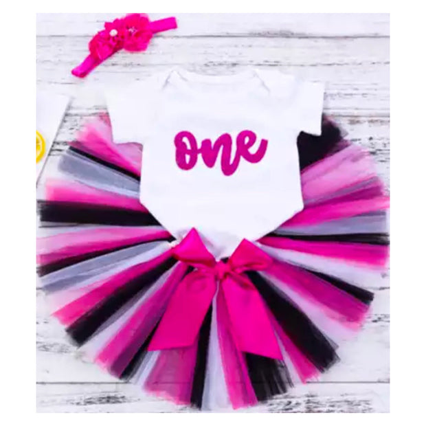 I’m One Birthday Set- Fuchsia & Black