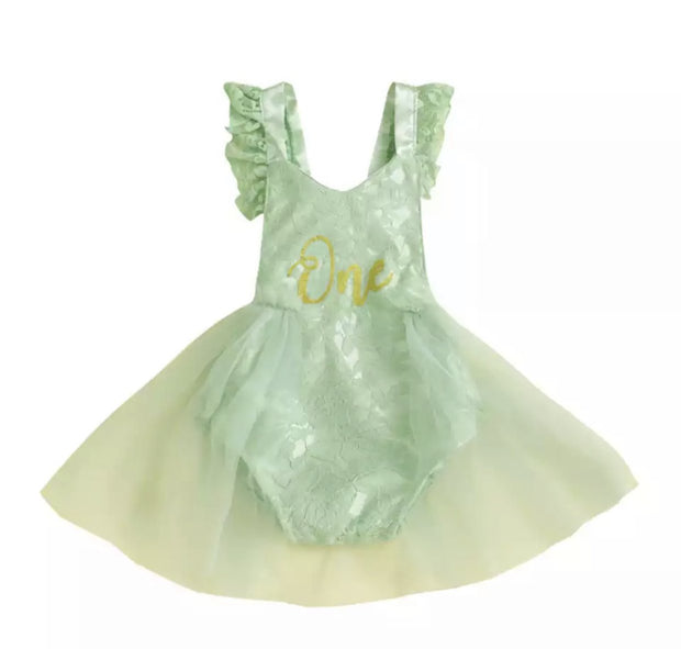 Diva Lux Birthday Onesie - Mint