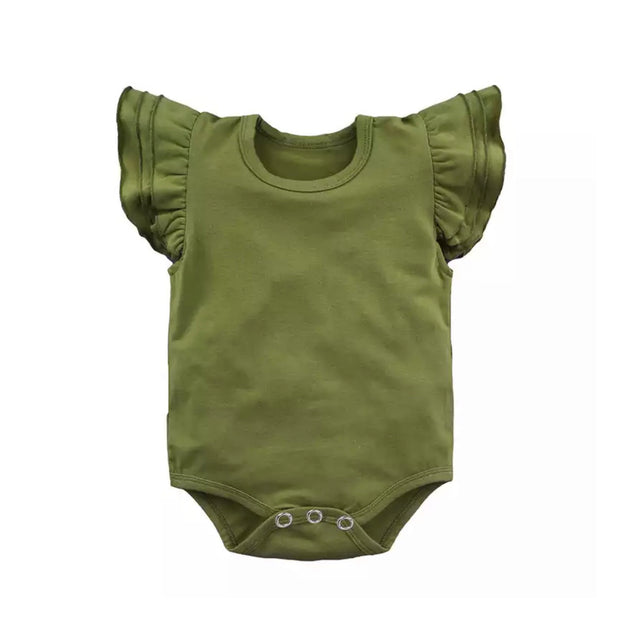 Basic Flutter Onesie - Olive