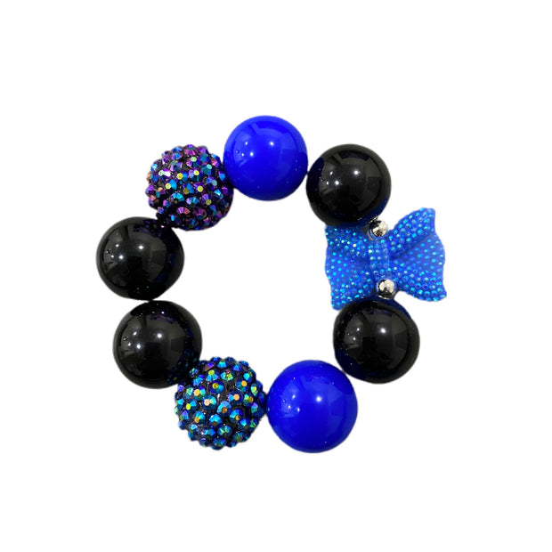 BB Bead Bracelet- Sapphire Bow