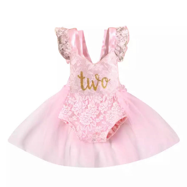 Diva Lux TWO Birthday Onesie - Pink