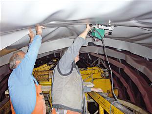 leister comet overhead welding in tunnelling operations