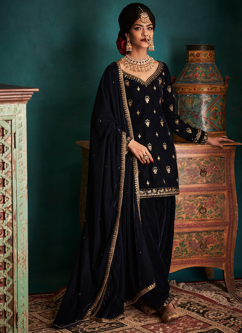 dark navy blue salwar kameez