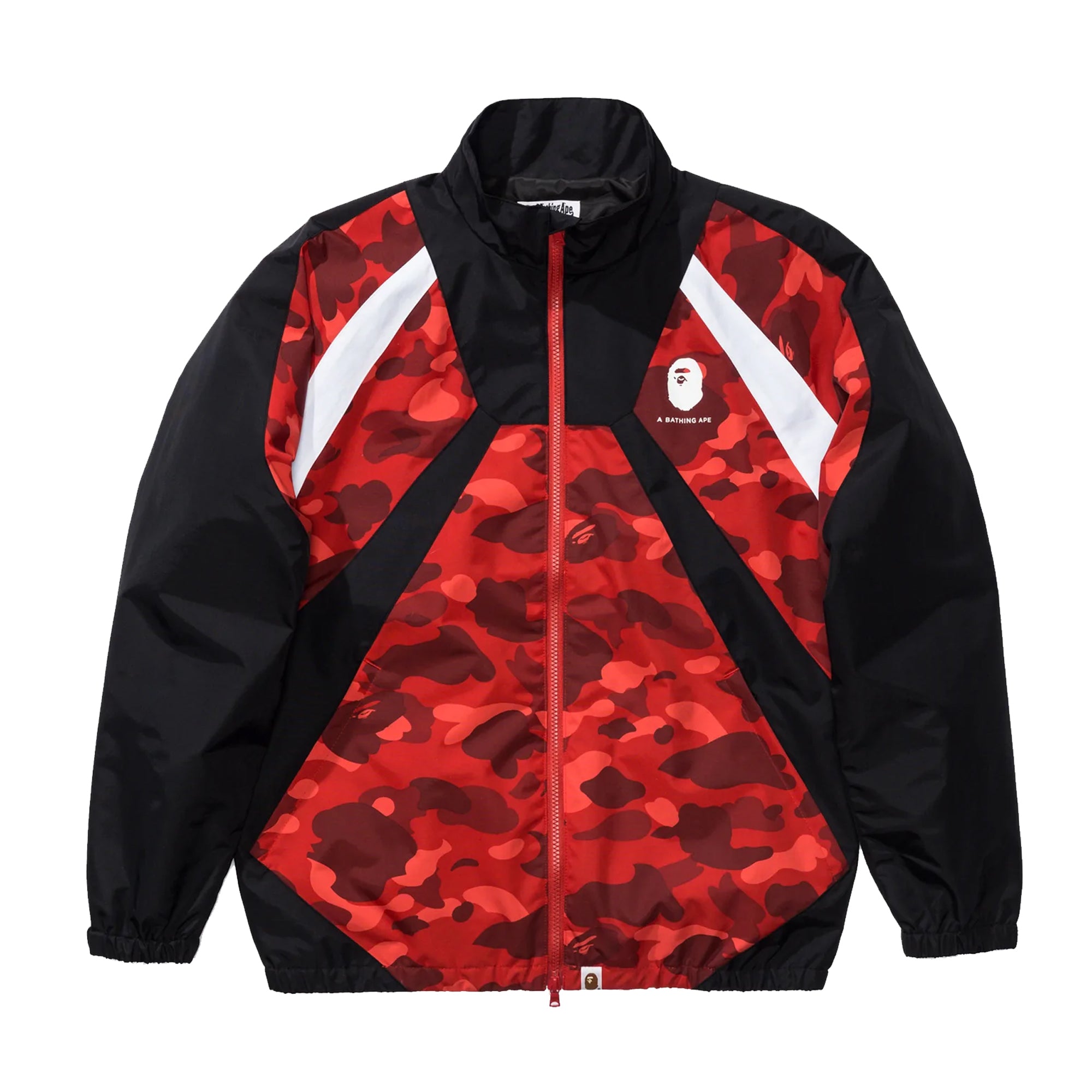 Bape Color Camo Color Block Jacket Red