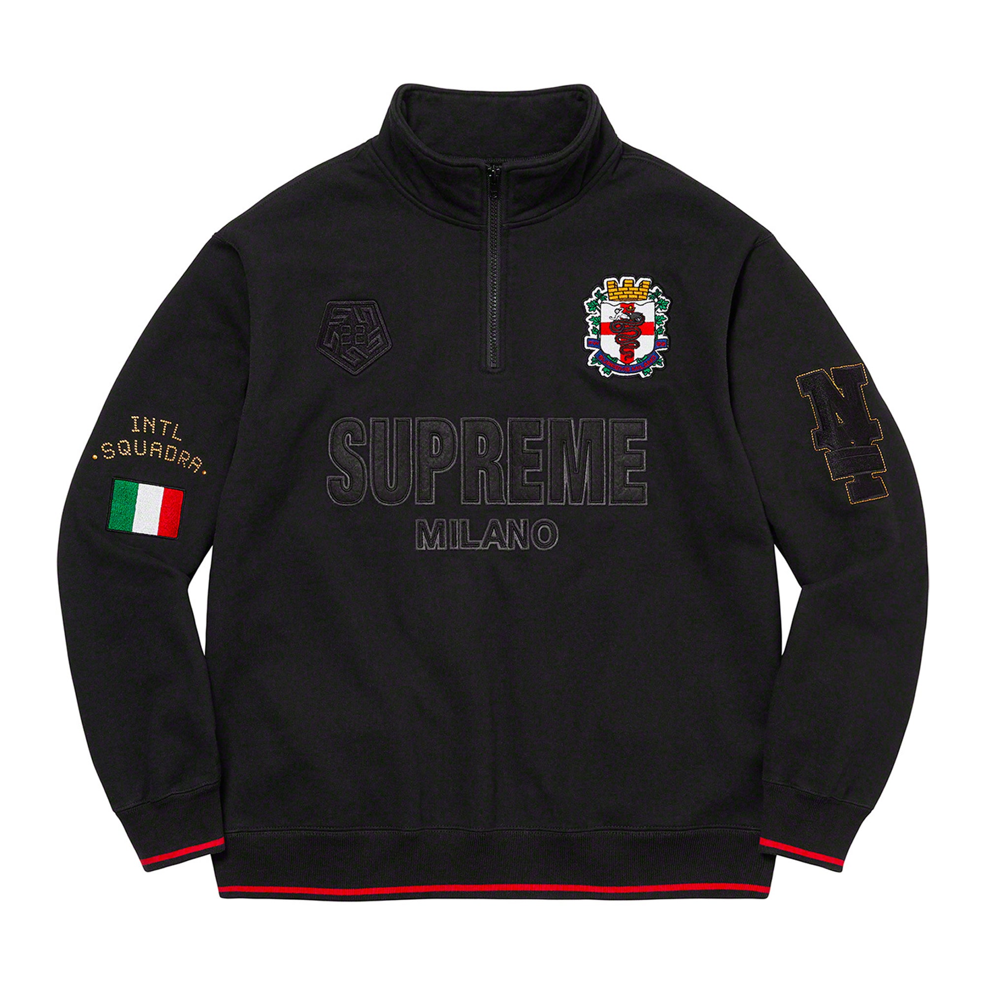 Supreme Milano Half Zip Pullover Black | PLUS