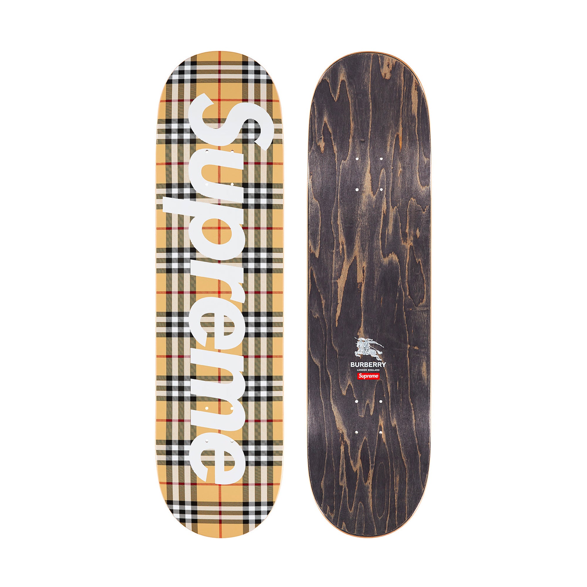 Supreme Burberry Skateboard Deck Beige | PLUS