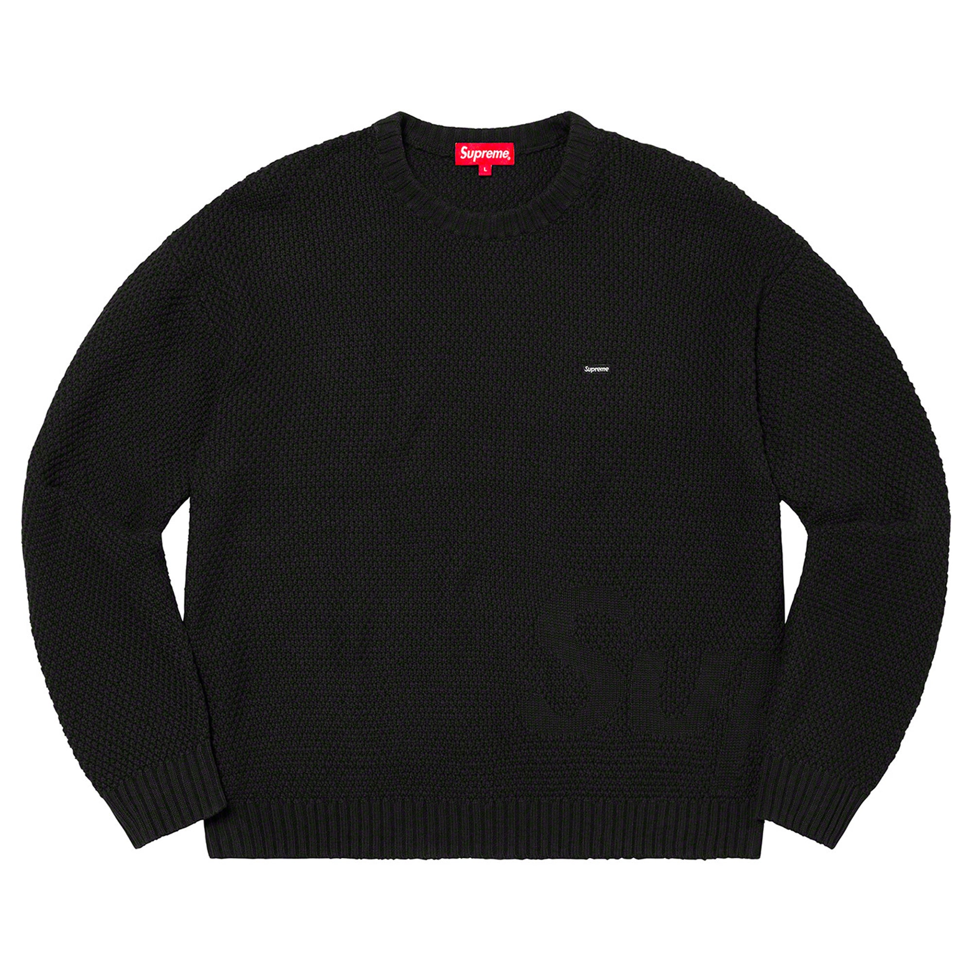 Supreme Textured Small Box Sweater Black | PLUS